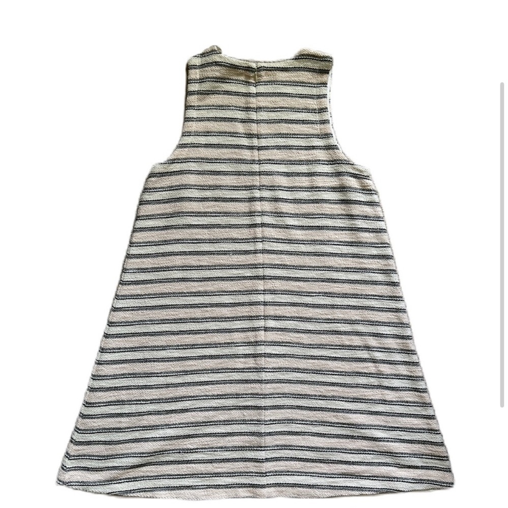 Loft Black, Gray & Blush Pink Striped Dress. Size Medium - Picture 2 of 3